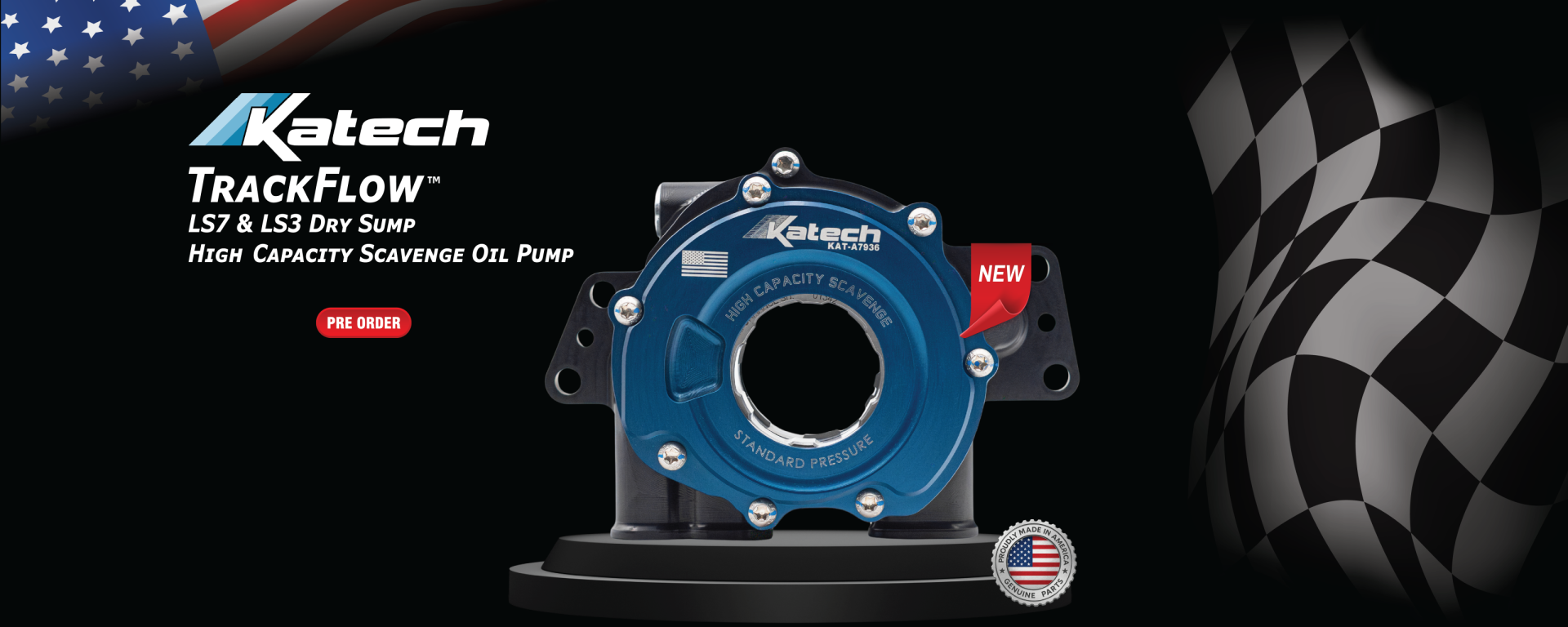 Katech TrackFlow LS7 & LS3 Billet High-Capacity Scavenge Oil Pump