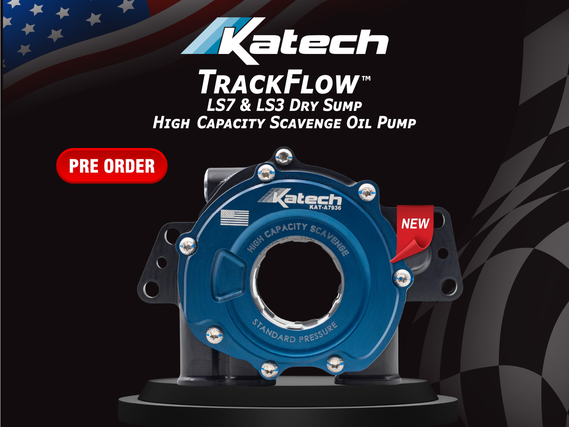 Katech TrackFlow LS7 & LS3 Billet High-Capacity Scavenge Oil Pump
