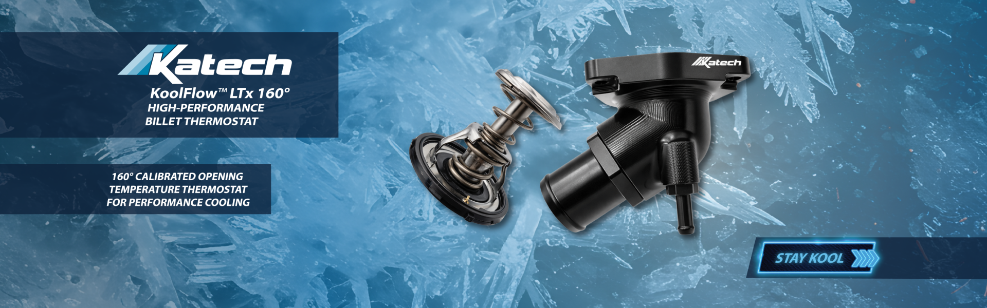Katech KoolFlow LTx 160° High-Performance Billet Thermostat