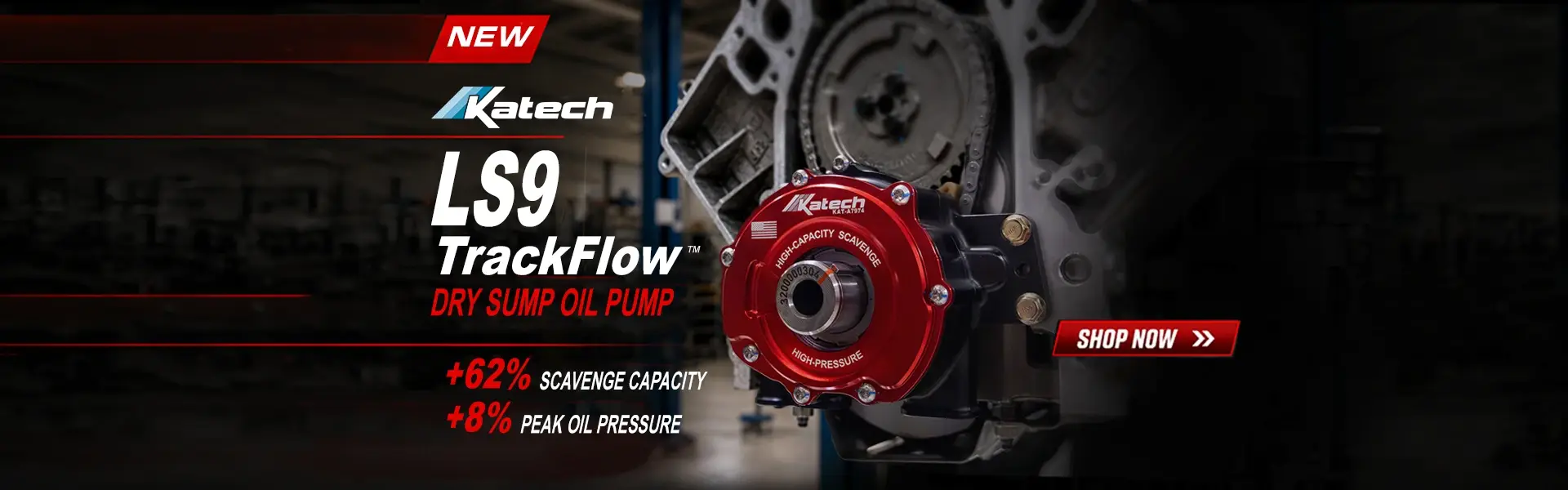 Katech TrackFlow LS9 Billet High-Capacity Scavenge High Pressure Oil Pump