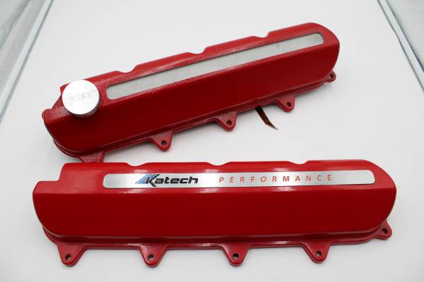 Katech - Gen 5/LT Valve Covers - Very Red/Wet Sump