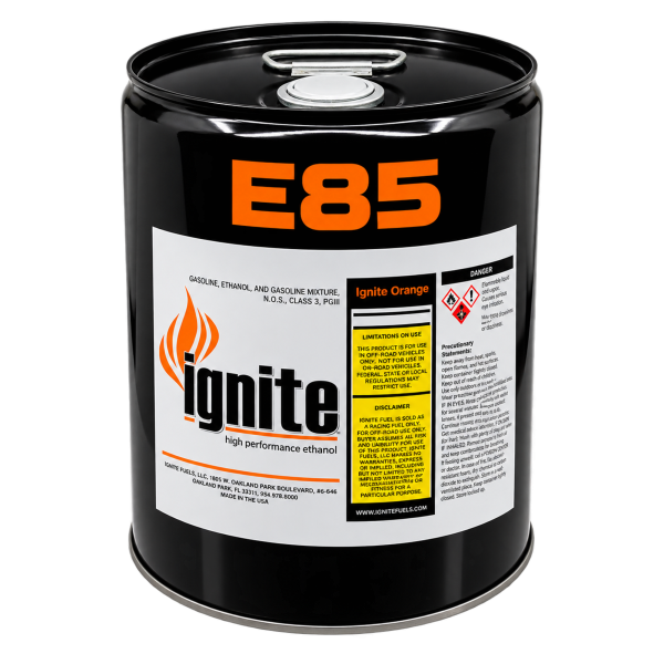 Ignite Orange (E85) Ethanol Racing Fuel | 5 Gallon Pail | Katech