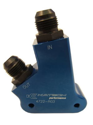 Parts - Dry Sump Oil Pumps & Parts  - Katech - KAT-A4722 - Billet Oil Cooler Adapter
