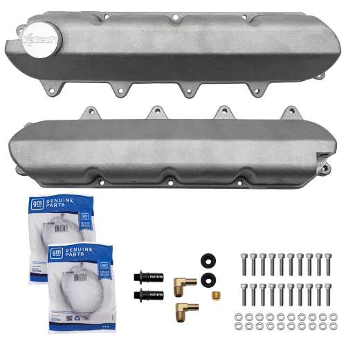 Katech GM Gen V LT Cast Aluminum Wet Sump Valve Covers | Non-Slotted with Oil Fill