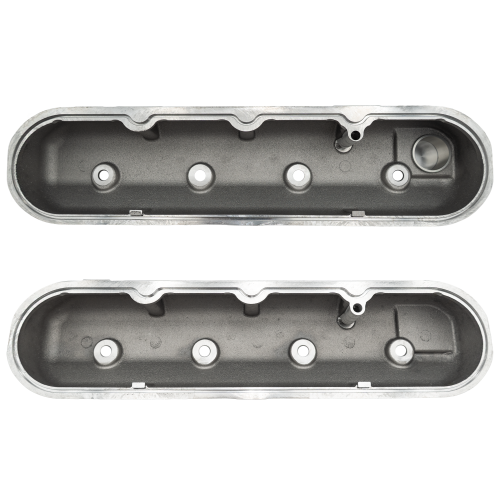 Katech GM Gen III & IV LS Cast Aluminum Wet Sump Valve Covers | Non-Slotted with Oil Fill