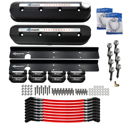 Katech Gen III & IV Wet Sump LS Valve Cover & Coil Relocation Package